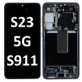 Samsung Galaxy SM-S911 S23 5G OLED and Touch screen with frame (Original Service Pack) [Phantom Black] GH82-30480A/30481A